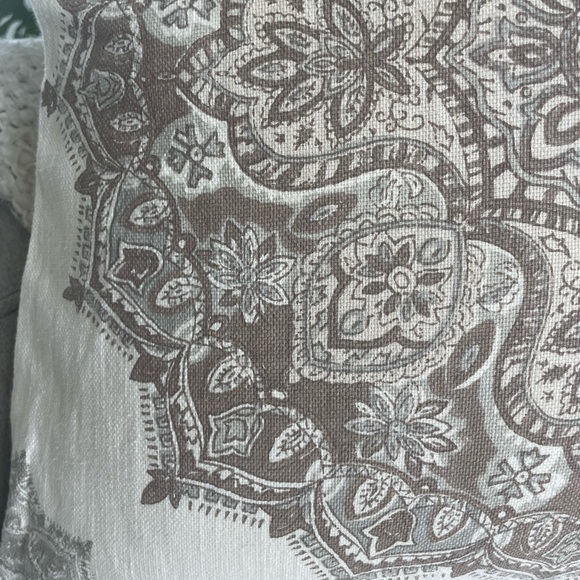 Pottery Barn Accents Pottery Barn Pillow Cover 24x24 Gently Used Very Pretty Soft White Grey